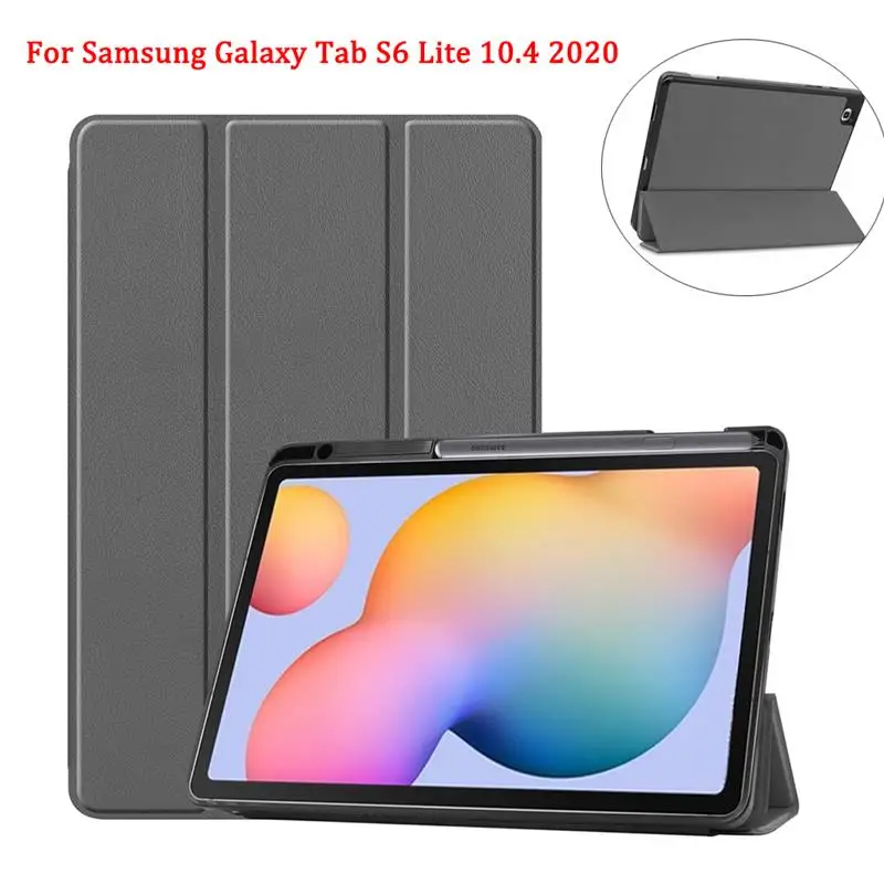Чехол для планшета Samsung Galaxy Tab S6 Lite 10 4 2020 чехол P610 P615 трехскладной стенд