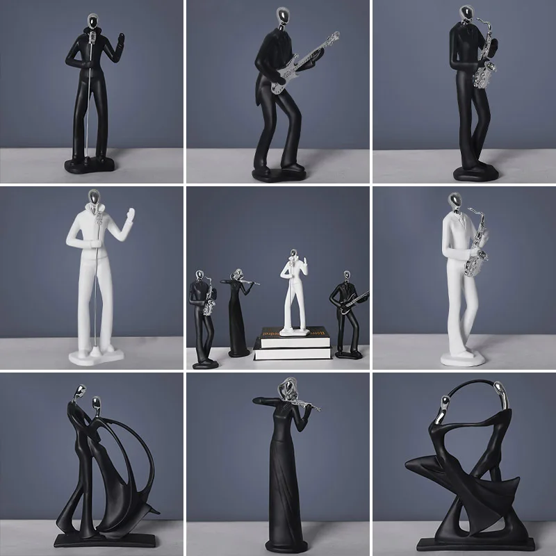 

Nordic Minimalist Music Band Character Living Room Home Decoration Creative TV Cabinet Wine Cabinet Abstract Craft Ornaments