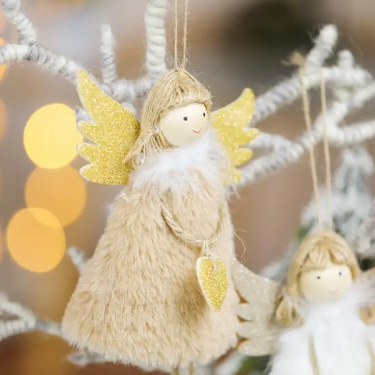 Merry Christmas Elf Angel подвеска, розовое украшение, рождественские украшения для дома, подарок Mery, новогодний sylwester bombki белый