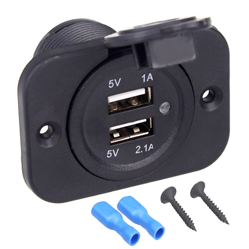 Модифицированное автомобильное зарядное устройство с двумя USB портами для