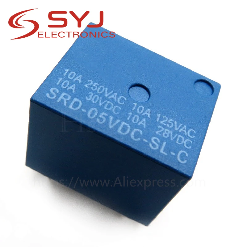 10 шт./лот 5V DC Мощность реле SRD-05VDC-SL-C T73-5V SRD-5VDC-SL-C 5Pin PCB Тип в наличии | Электронные