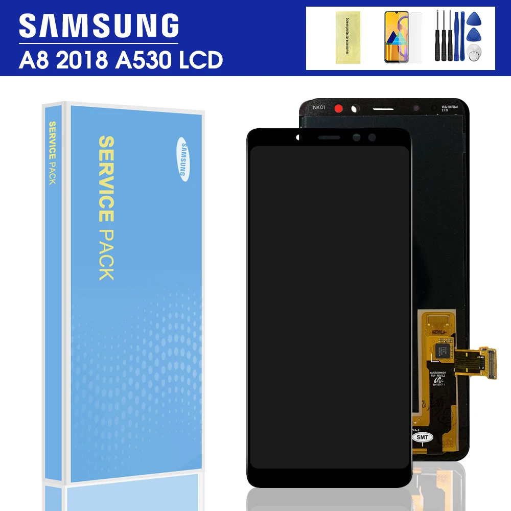 Оригинальный ЖК дисплей 5 6 дюйма для Samsung A8 2018 A530 сенсорный экран дигитайзер в