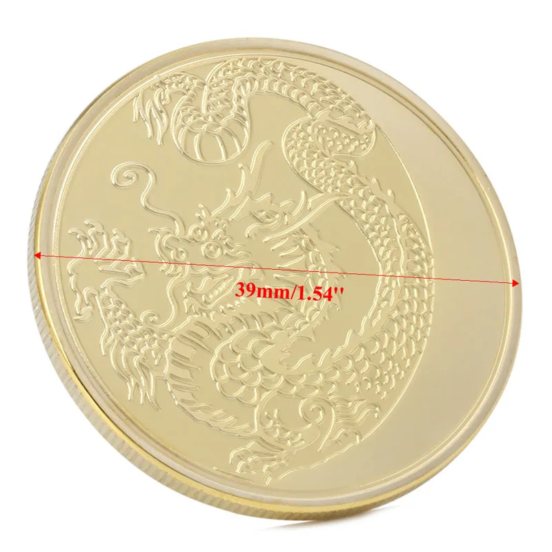 Позолоченная Россия лунный Зодиак Дракон памятная Коллекционная памятная монета Q9QA
