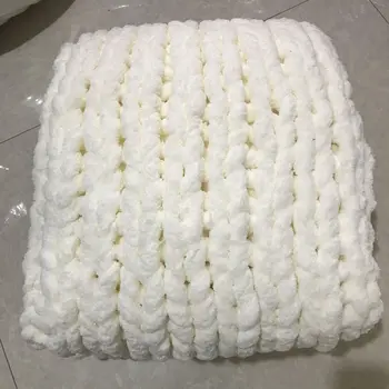 

2020 Nordic coarse wool hand-woven blanket knitted sofa cover thick Christmas gift