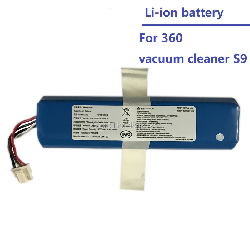 5200mah Liion Battery For 360 Robot Vacuum Cleaner S9 Accessories