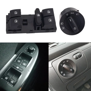 

Electric Master Window Switch Headlight Fog Light Control Switch For VW Jetta mk5 golf 5 6 Tiguan Passat B6 CC Caddy Touran