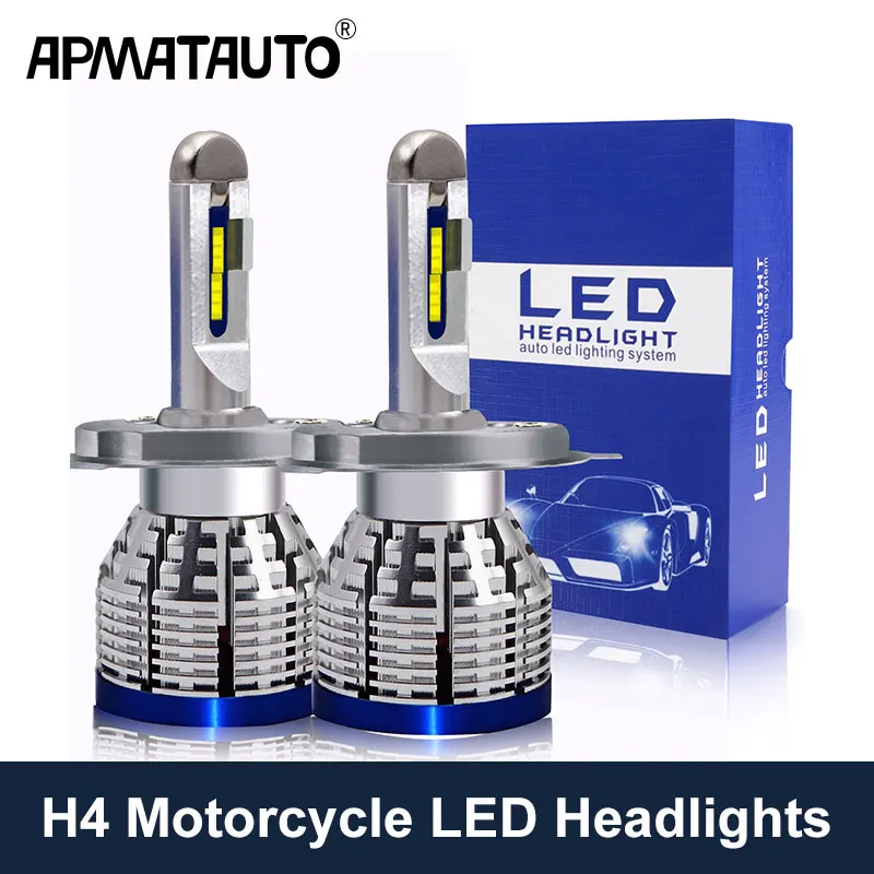 Светодиодные лампы для фар мотоцикла 4800LM H4 Hi-Lo Beamn KAWASAKI EX500 W650 KLR250/650 KZ1000 Police KL250 Super