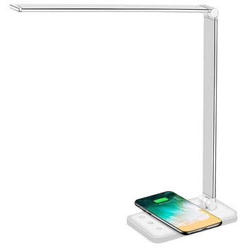 

Multifunctional LED Desk Lamp with Wireless Charger, USB Charging Port, 5 Lighting Modes,5 Brightness Levels, Sensitive Control,
