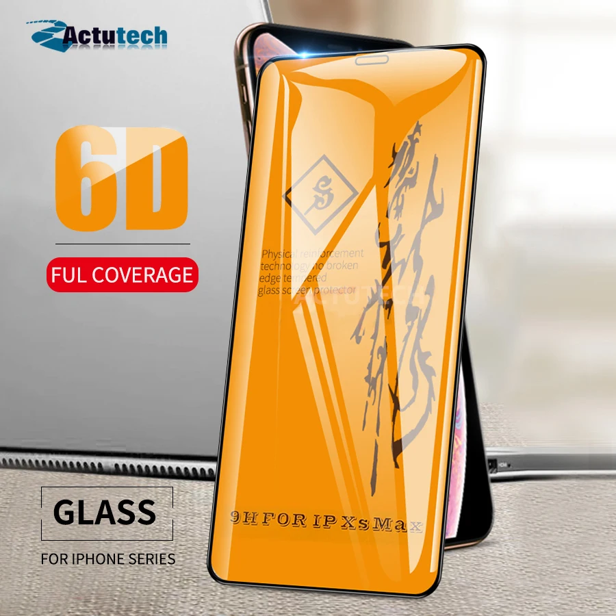 6D полное клеевое Покрытие Закаленное стекло для iPhone12 pro max 11 на iPhone x xs xr Max 12 mini 6 7 8