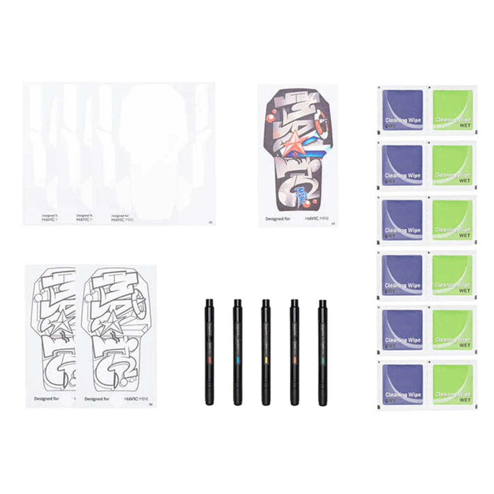 Promo HBV Drone Accessory Scratch Proof Sticker Set Full Cover Protective Painting DIY Hand Draw Decorative Skin Film For MAVIC Mini 