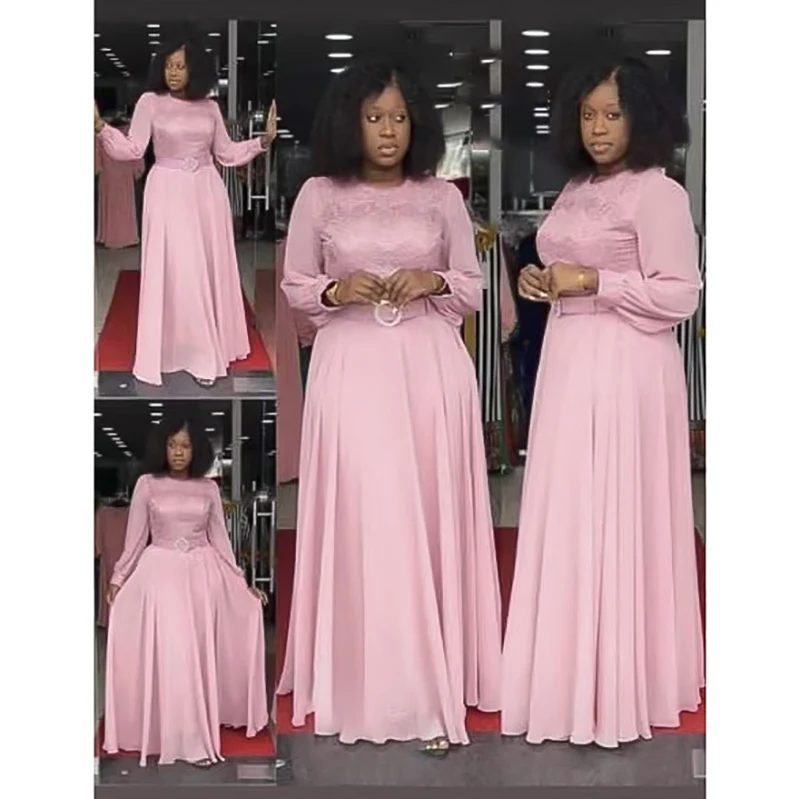 Vetement Femme 2021 Dashiki 아프리카 쉬폰 드레스 여성용 긴 소매 파티 드레스 Ankara Maxi Dress 여성 의류 Kaftan