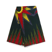 Красный и желтый цвет печать ткань Пейдж воск 6 ярдов \ Набор настоящий голландский воск ткань