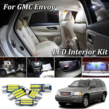 

100% White Canbus led Car interior light Kit For GMC Envoy XUV led interior Map Dome Trunk License Plate lights (1998-2009)