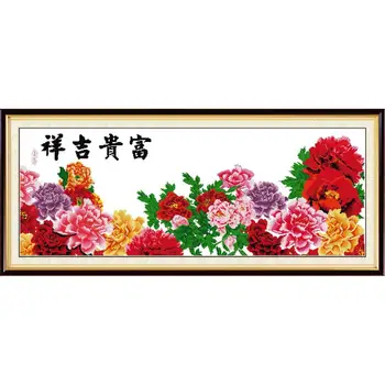 

Joy Sunday Flower Blooming Crafts Cross Stitch Printed Patterns 11&14CT Printed Cross Stitch on Canvas Chinese Embroidery Sets