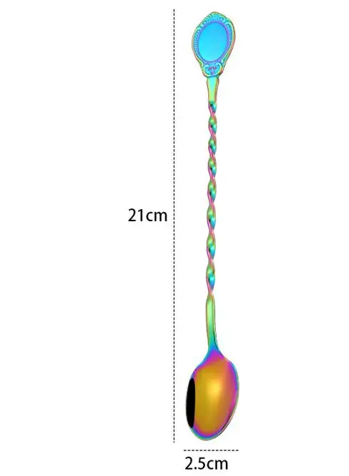 Креативная спиральная длинная ручка барная ложка 304 нержавеющая сталь смешивающая Коктейльная ложка бармен Бар инструменты SN2260 - Цвет: 10