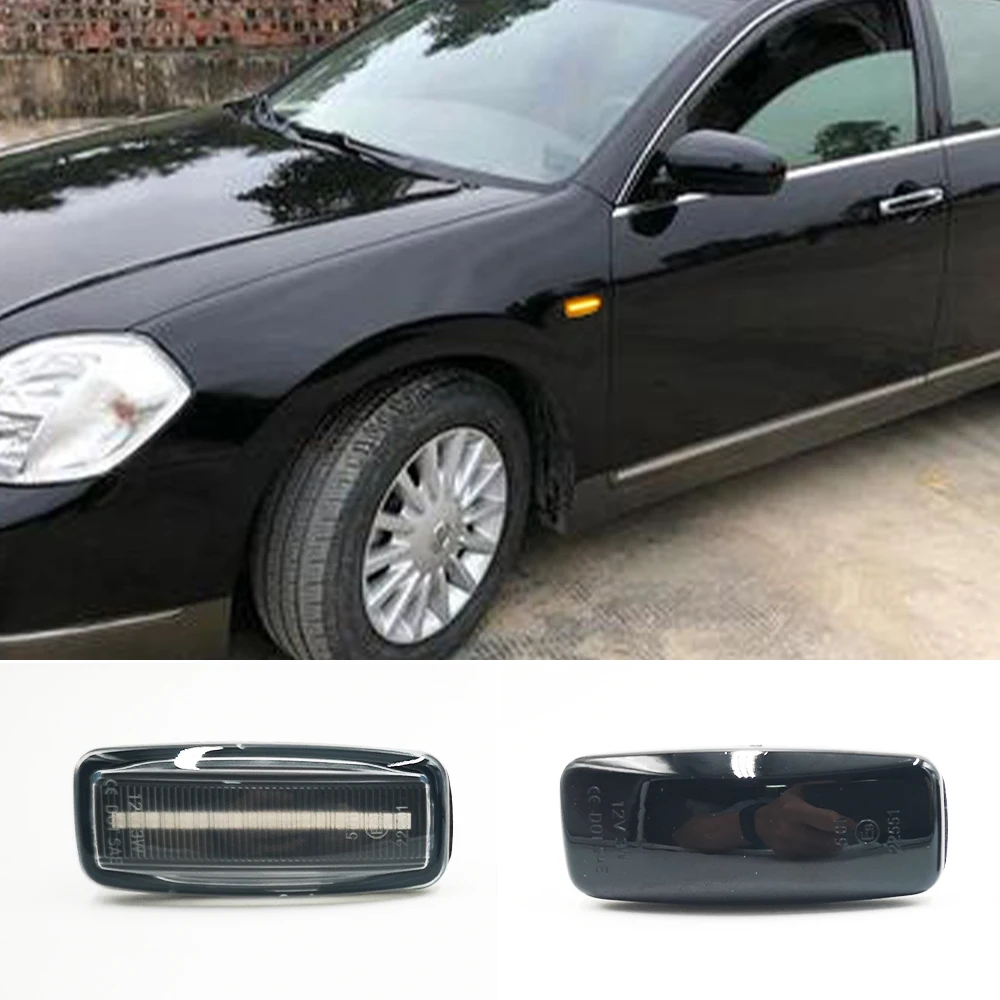 LED Sequential Side Marker Lamp For Nissan Sylphy Bluebird Sunny Teana Murano – Black Housing