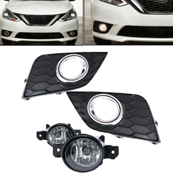 

Bumper Fog Lights+Switch+Bulbs+Wiring Harness for Nissan Sylphy Sentra 2016 2017