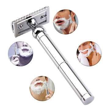 

Double-edged Razor Manual Safety Razor For Dry & Wet Shaving Men Hair Removing Tool Traditional Beard Razor Male Shaving Razor