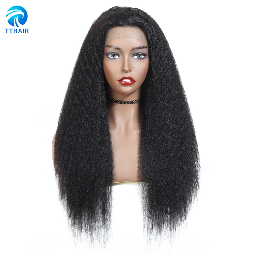 Парики TTHAIR 13x4 на сетке спереди волосы WigsRemy курчавые прямые человеческие парики