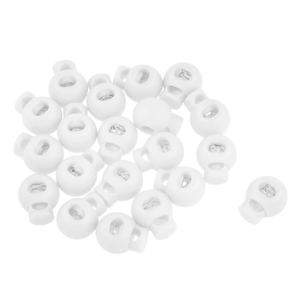 20 Pcs Shock Cord Stopper Metal Spring Lock End Toggle Fastener for Suitcase Clothes Luggage Backpack Bag