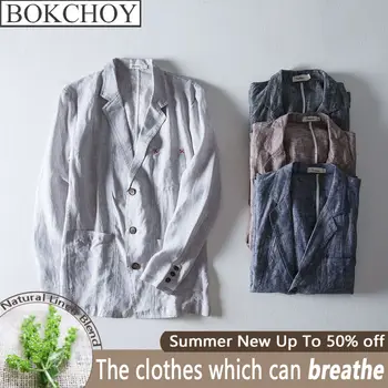 

Causal Linen Blazers Men Comfortable Breathable Natural Linen 2020 NEW Trend Men Suit Jacket Blazer for Men
