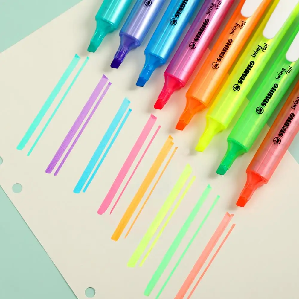 JIANWU 6 шт или 8 stablio SwingCool color highlighter Cute creative Macaroon флуоресцентная ручка маркер