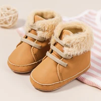 KIDSUN 2021 Winter New Baby Booties Boy Girl Boots Cotton Soft-Sole Non-Slip Warm Toddler First Walkers Infant Crib Shoes 3