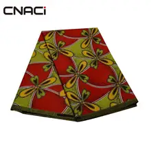 CNACI настоящая восковая ткань полиэстер Анкара африканская вощеная ткань принтом 6 ярдов/шт Tissu африканская для свадебной вечеринки