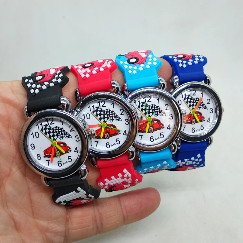 Cartoon Car Watch Children Baby Learn Time Toys Gifts Kids Watches Children Watch Clock Kid Gift Boys Child Electronic Watch afbeelding