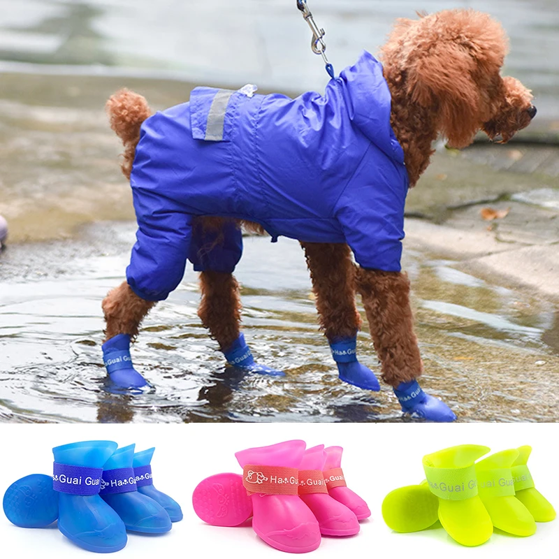 zapatos de perro Zapato para perro antideslizante impermeable, zapatos para perro s de goma suave, calcetines impermeables para perro, zapatillas perro zapato para perro, sandalias para perros y gatos, Botas de lluvia