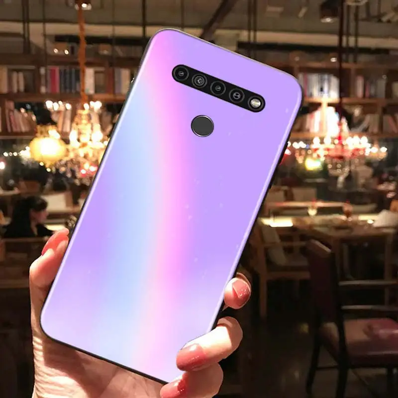 Gradient Rainbow Laser For LG K22 K71 K61 K51S K41S K30 K20 2019 Q60 V60 V50S V50 V40 V35 V30 G8 G8S G8X ThinQ Phone Case