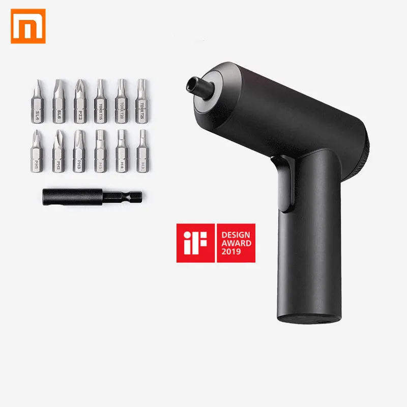 

(In stock) Xiaomi Mijia Cordless Rechargeable Screwdriver 3.6V 2000mAh Li-ion 5N.m Electric Screwdriver With 12Pcs S2 Screw Bits