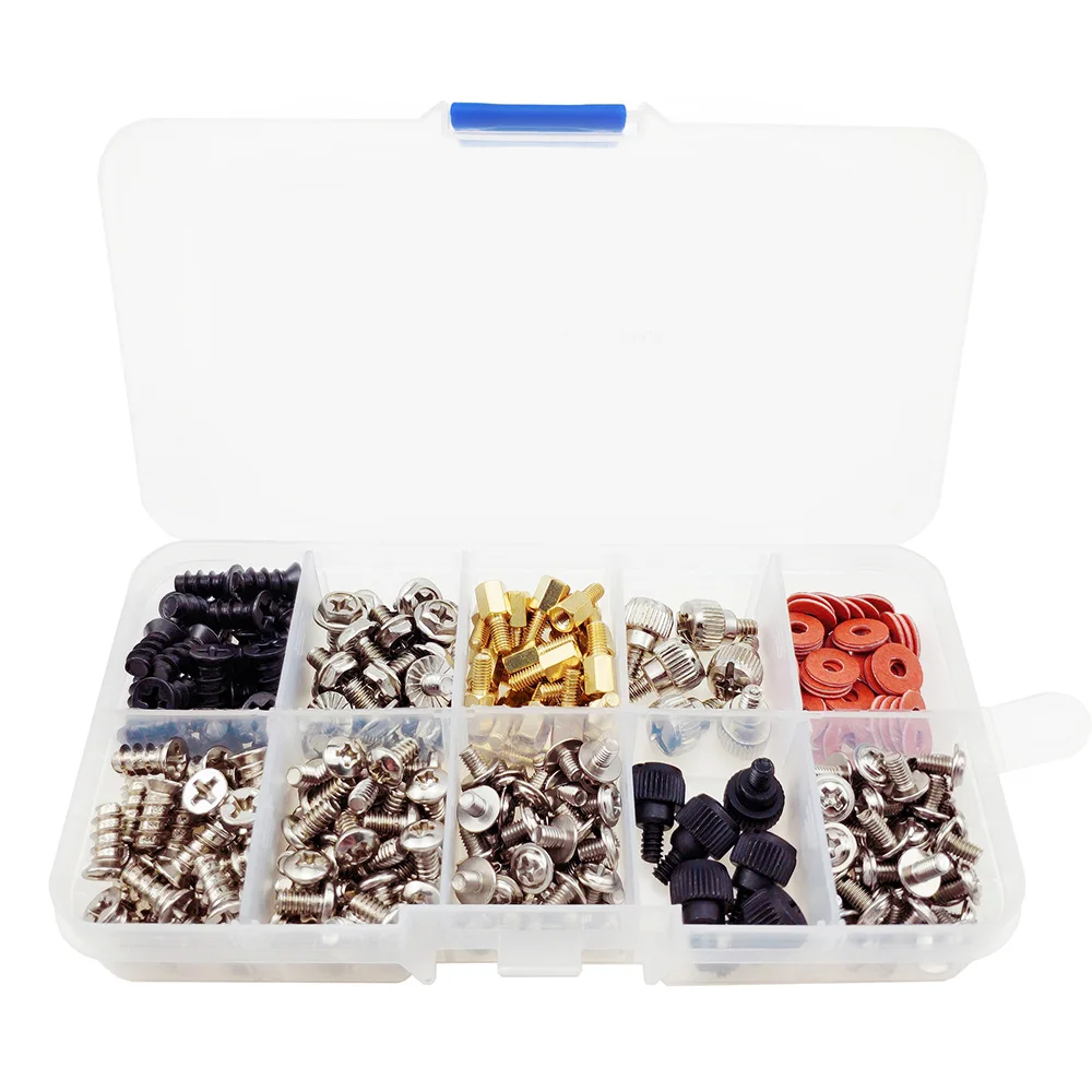 

300PCS/Box Personal Computer Screw Standoffs Set Assortment Kit For Hard Drive Computer Case Motherboard Fan Power