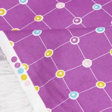 Половина ярда простой хлопок ткань фиолетовый низ с геометрическим принтом, ручной работы DIY одежды платье Ткань хлопок CR-299