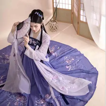 

Deluxe Women Hanfu Chinese Ancient Vintage Dress Hanfu Purple Fantasia Female Cosplay Costume Party Outfit For Lady Plus Size