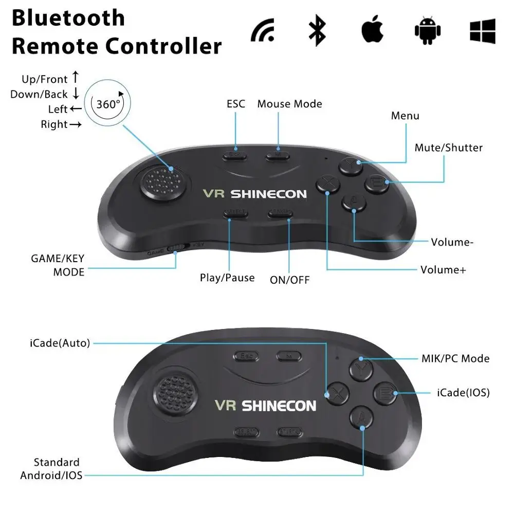 Очки виртуальной реальности Shinecon Z4 VR улучшенные большие очки для просмотра с