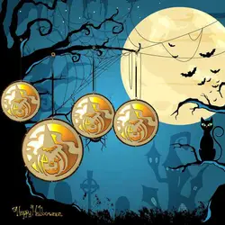 Светлый Сказочный кулон ведьма украшения на Хэллоуин полый деревянный светодиодный Черный Кот Вечерние