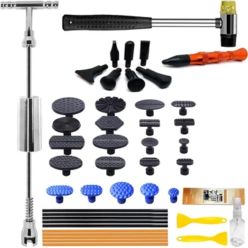 

Car Body Dent Repair Tool Kit with Sliding Hammer T-Shaped Bar Tooth Puller Suitable for Car Body Repair