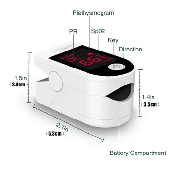 

LED Fingertip Pulse Oximeter Heart Rate SPO2 PR Blood Oxygen Sleep Monitor L41E