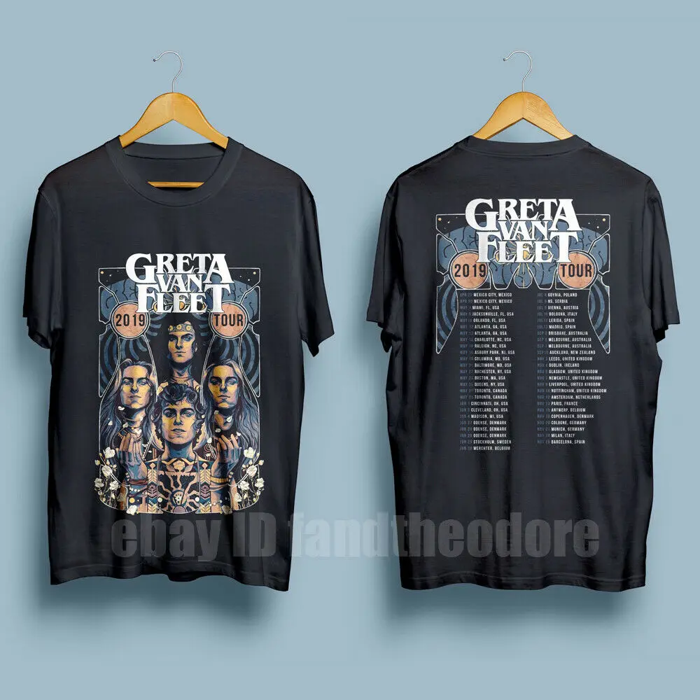 

Greta Van Fleet March Of The Peaceful Army Tour 2019 Men'S T-Shirt Size S-Xxl Double Side