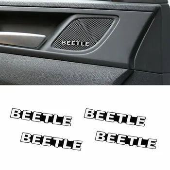 

4pcs car audio decorate 3D Aluminum Badge Emblem Sticker For Volkswagen VW beetle polo passat b5 b6 CC golf jetta Accessories