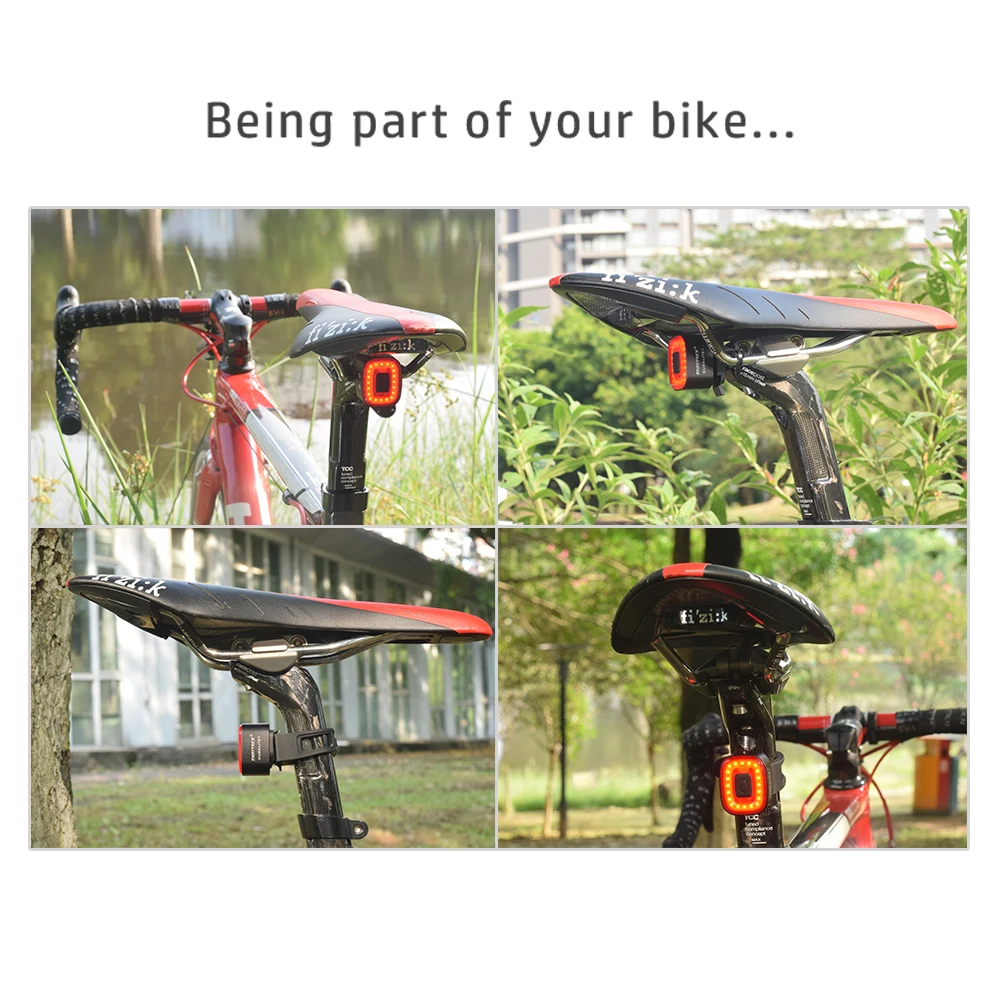 Best New Cubelite II bicycle light smart Taillight for bike rear light brake Sensing USB led Cycling waterproof Tail light 4