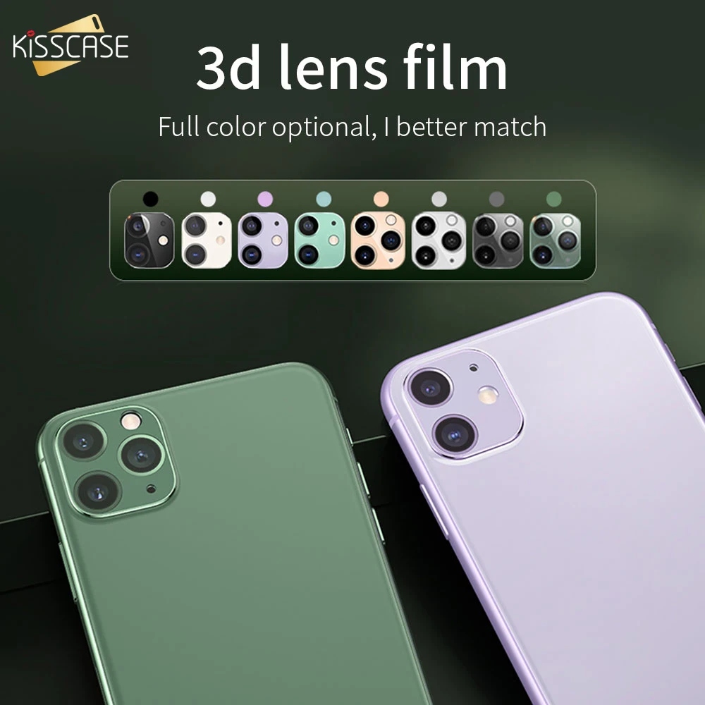 Металлическая 3D Защитная пленка для объектива iPhone 11 Pro Max задней камеры защитная