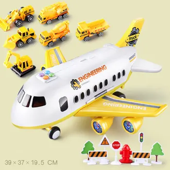 

Simulation Track Inertia Children's Toy Large Size Music Story Aircraft Storage Passenger Plane Ploice Fire Rescue Music Toy Car