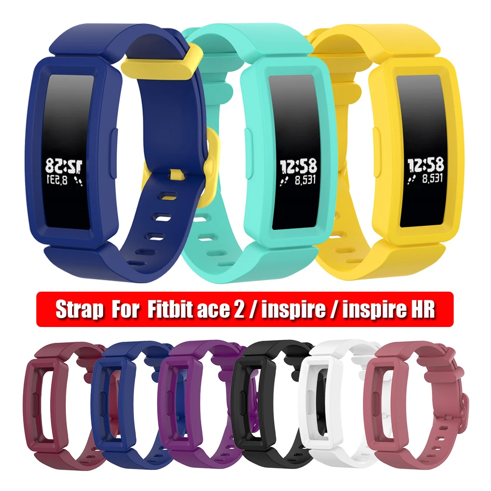 1 шт. Мягкие силиконовые часы ремешок пряжки браслеты браслет для Fitbit Ace 2 Inspire HR
