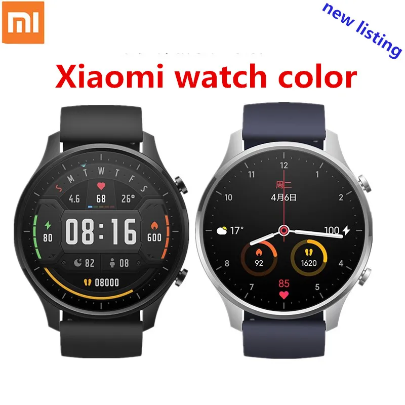 Смарт часы Xiaomi Mi с цветным циферблатом NFC 1 39 'AMOLED Длинные наручные спортивные