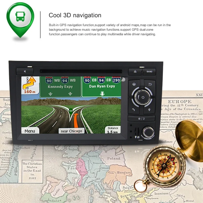 Android 9,0 2Din автомобильный DVD gps 4G+ 32G мультимедийный плеер Bluetooth стерео радио для Audi A3 S3 2003-2013