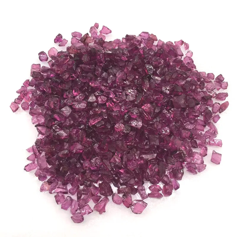 

Natural Garnet Rough Stone Single Crystal Garnet Gravel Accessories Inlaid 5-8MM Garnet