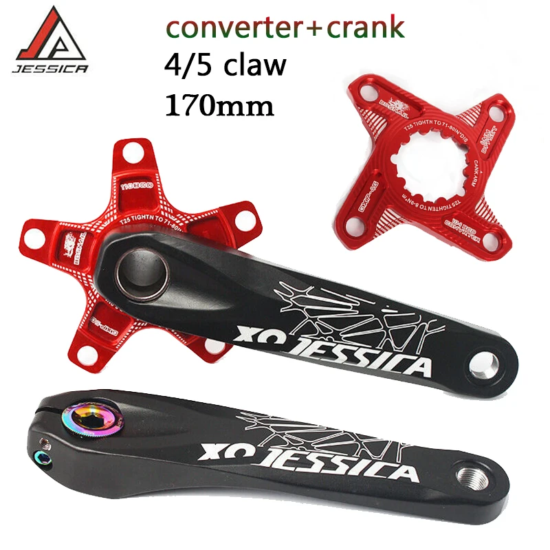 

JESSICA GXP 170mm Crank MTB Aluminum Alloy 4/5 Claw Converter Road Mountain Bike Crankset Bicycle Parts Accessories Fit XX1 XO1