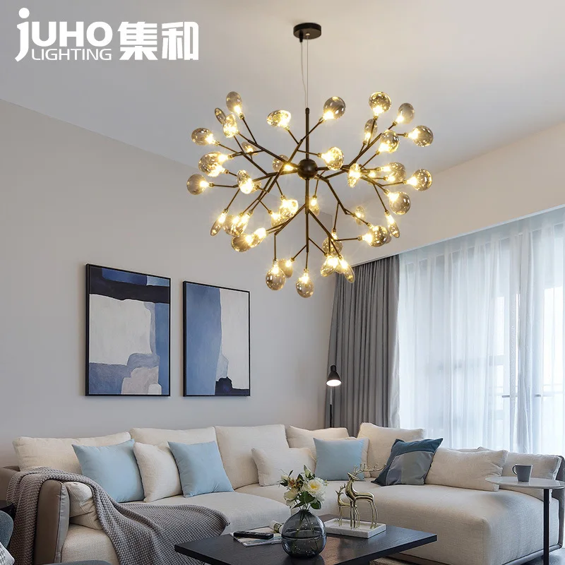 

Northern European-Style Table Living Room Chandelier Design Creative Bar-shaped Branch Light Modern Minimalist Lighting Lamps Fi